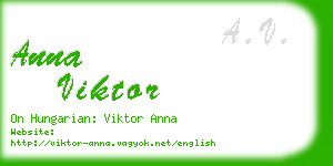 anna viktor business card